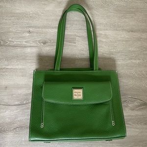 Dooney and Bourke Leather Shoulder Bag in Green.